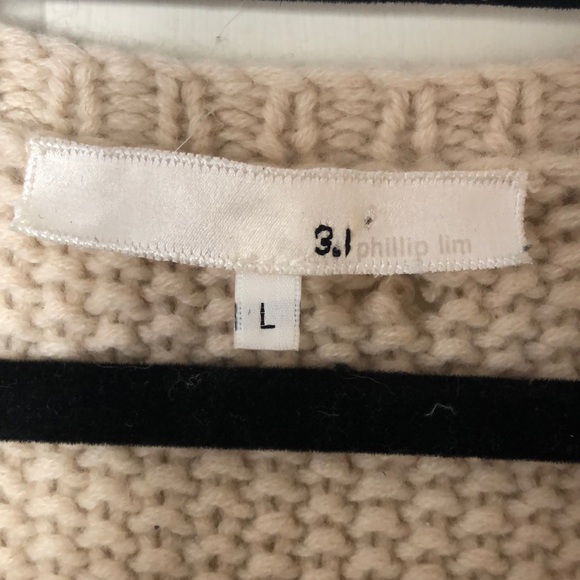 Phillip Lim 100% woven cashmere pop button sweater - Picture 2 of 7